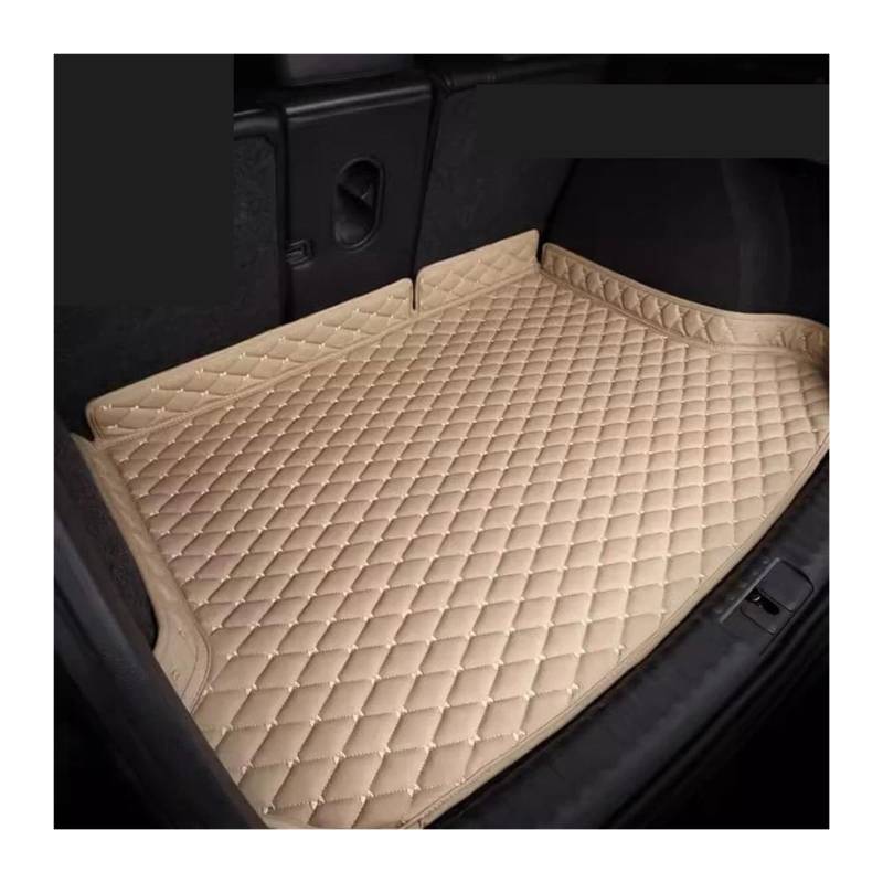 Auto Kofferraummatte Für Ford Für Fiesta Für Limousine 2009~2017 Auto Waren Innen Details Auto Zubehör Stamm Matten Stamm Boden Schutz Matte Kofferraum Teppich(Standard Beige) von PTLYE