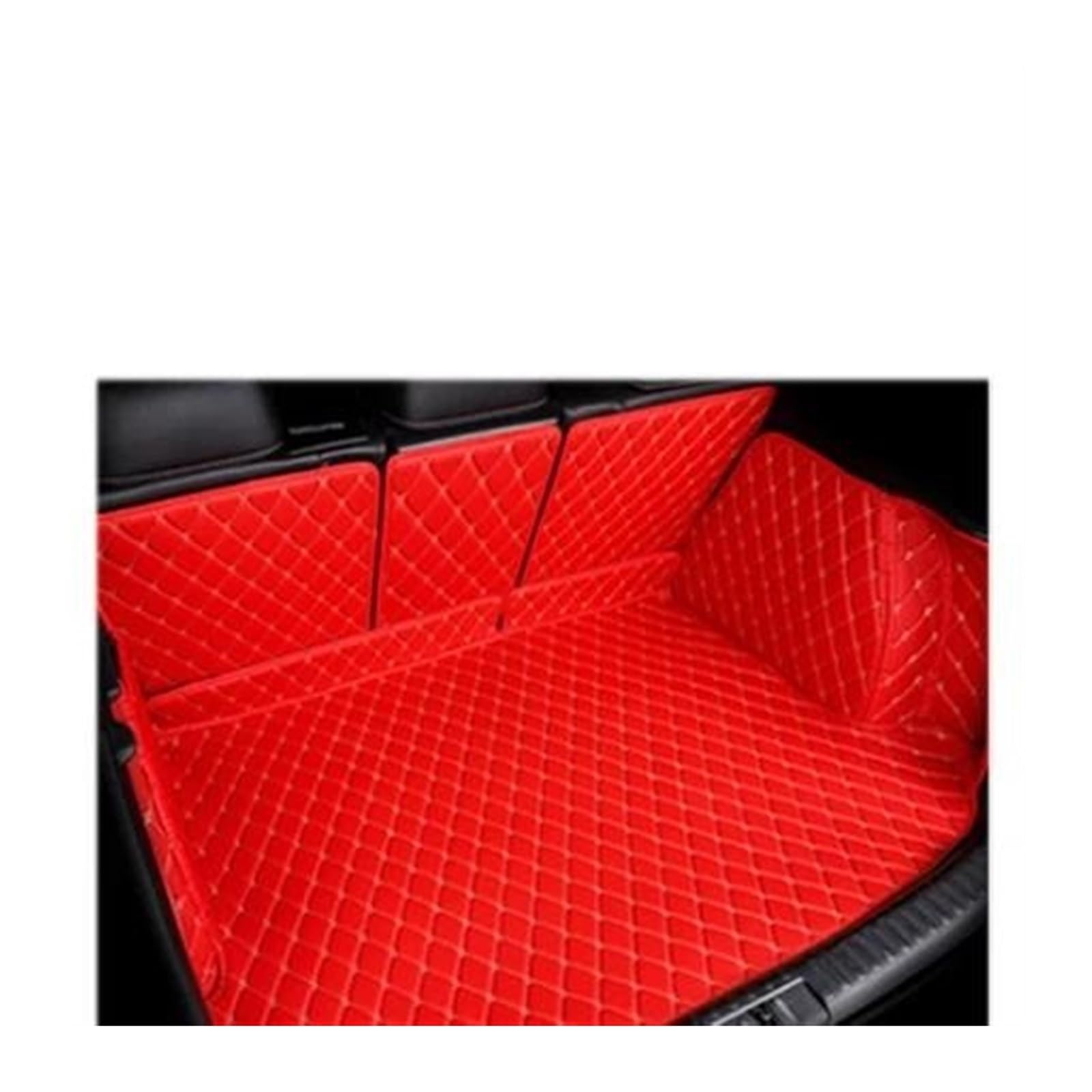 Auto Kofferraummatte Für Ford Für Mondeo Für Mk4 2007-2014 Leder Kofferraum Matte Stamm Boot Mat Liner Pad Für Mondeo Fracht Pad Cargo Liner Kofferraum Teppich(2red) von PTLYE