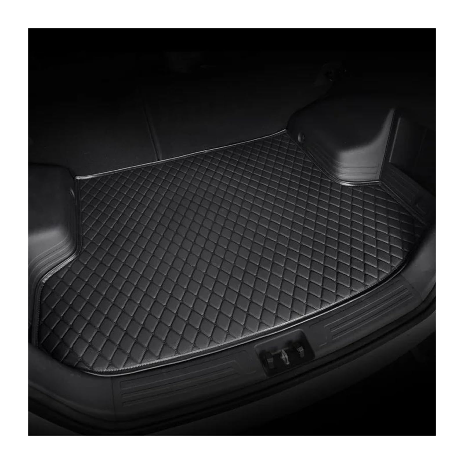 Auto Kofferraummatte Für GLK 2009-2015 Auto Stamm Matten wasserdichte Auto Boot Innen Zubehör Schutz Pads Kofferraum Teppich(Black) von PTLYE