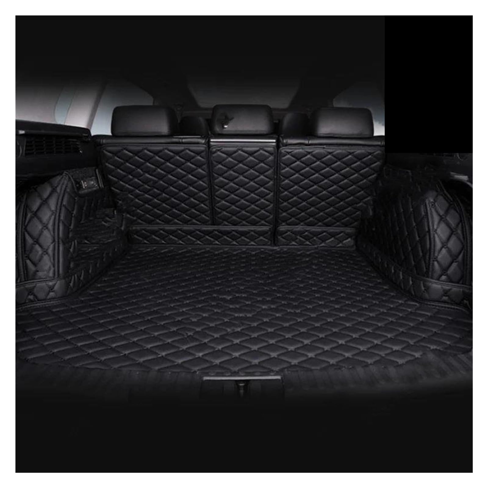 Auto Kofferraummatte Für Jaguar Für F-Tempo 2016-2018 Auto Vollständige Abdeckung Stamm Matte Auto Kofferraum Abdeckung Pad Cargo Liner Innen Schutz Zubehör Kofferraum Teppich(Black and Black) von PTLYE