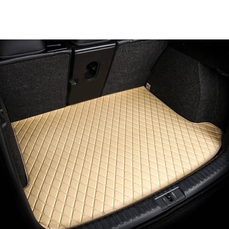 Auto Kofferraummatte Für Kia Für Sorento Für Prime Für UM 5 Für Sitze 2015-2019 Stamm Matten Teppiche Automobil Zubehör Auto-Styling Auto Cargo-Liner Kofferraum Teppich(BEIGE SIGIE) von PTLYE