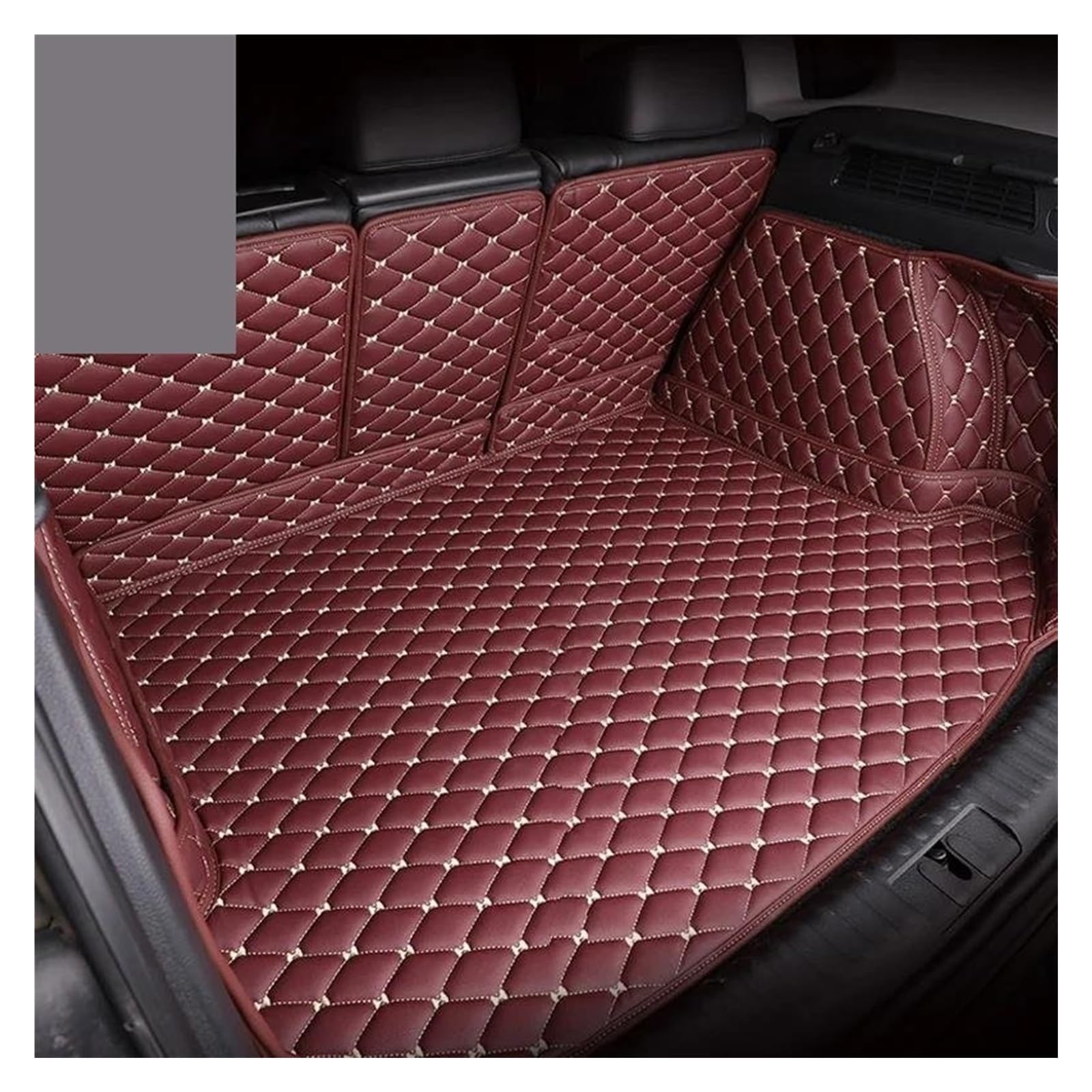 Auto Kofferraummatte Für Lexus Für RX 2004~2009 5 Sitz Leder Auto Hinten Stamm Matten Wasserdicht Pad Teppich Fach Teppich Schlamm Auto Zubehör Kofferraum Teppich(1Wine red) von PTLYE