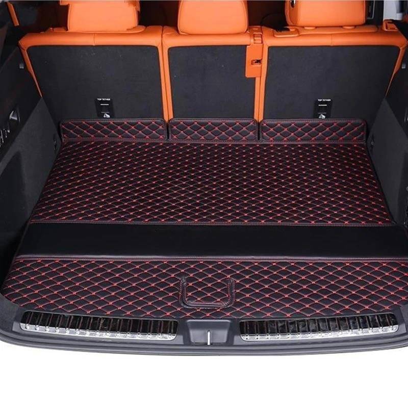 Auto Kofferraummatte Für Lixiang Für LI Für L7 Kofferraummatten Vollständig Umgebenes Leder Langlebige Cargo Liner Kofferraumteppiche Vollständige Abdeckung Kofferraum Teppich(Red 1 Pieces) von PTLYE