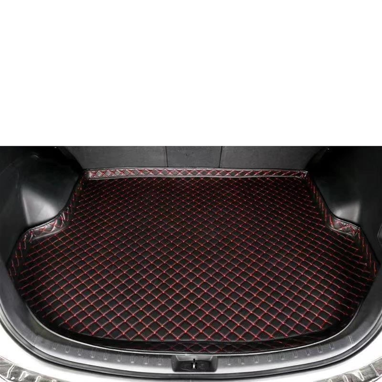 Auto Kofferraummatte Für Mitsubishi Für Grandis Für Jahr Von 2006-2012 Custom Fit Auto Zubehör Kofferraum Cargo Mat Teppich Liner Matte Für 2000 Modelle Kofferraum Teppich(Black red) von PTLYE