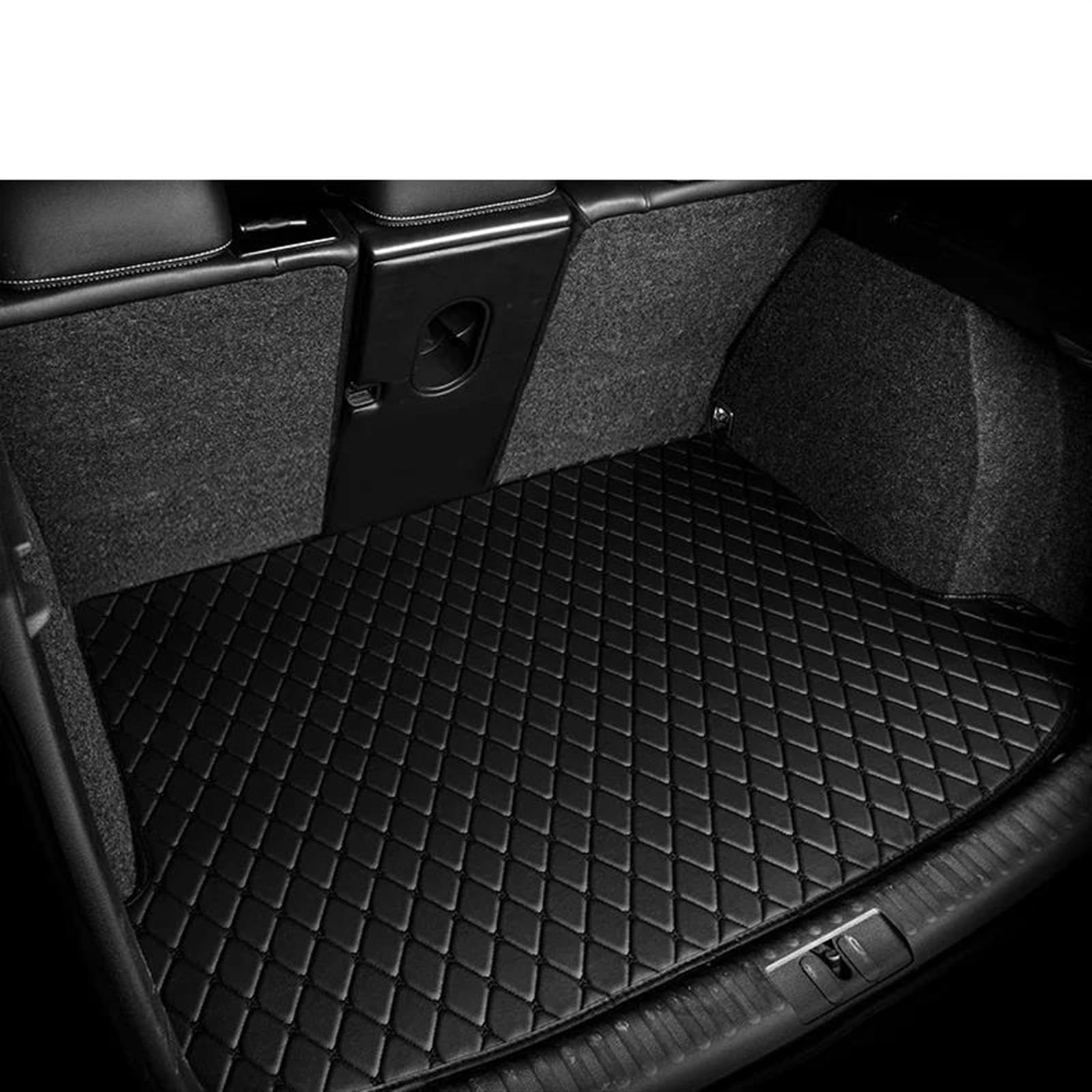 Auto Kofferraummatte Für Panamera 2010 2011 2012 2013 2014 2015 2016 Kofferraum Matte Cargo-Liner Teppich Innen Teile Zubehör Abdeckung Kofferraum Teppich(Black Sigle) von PTLYE