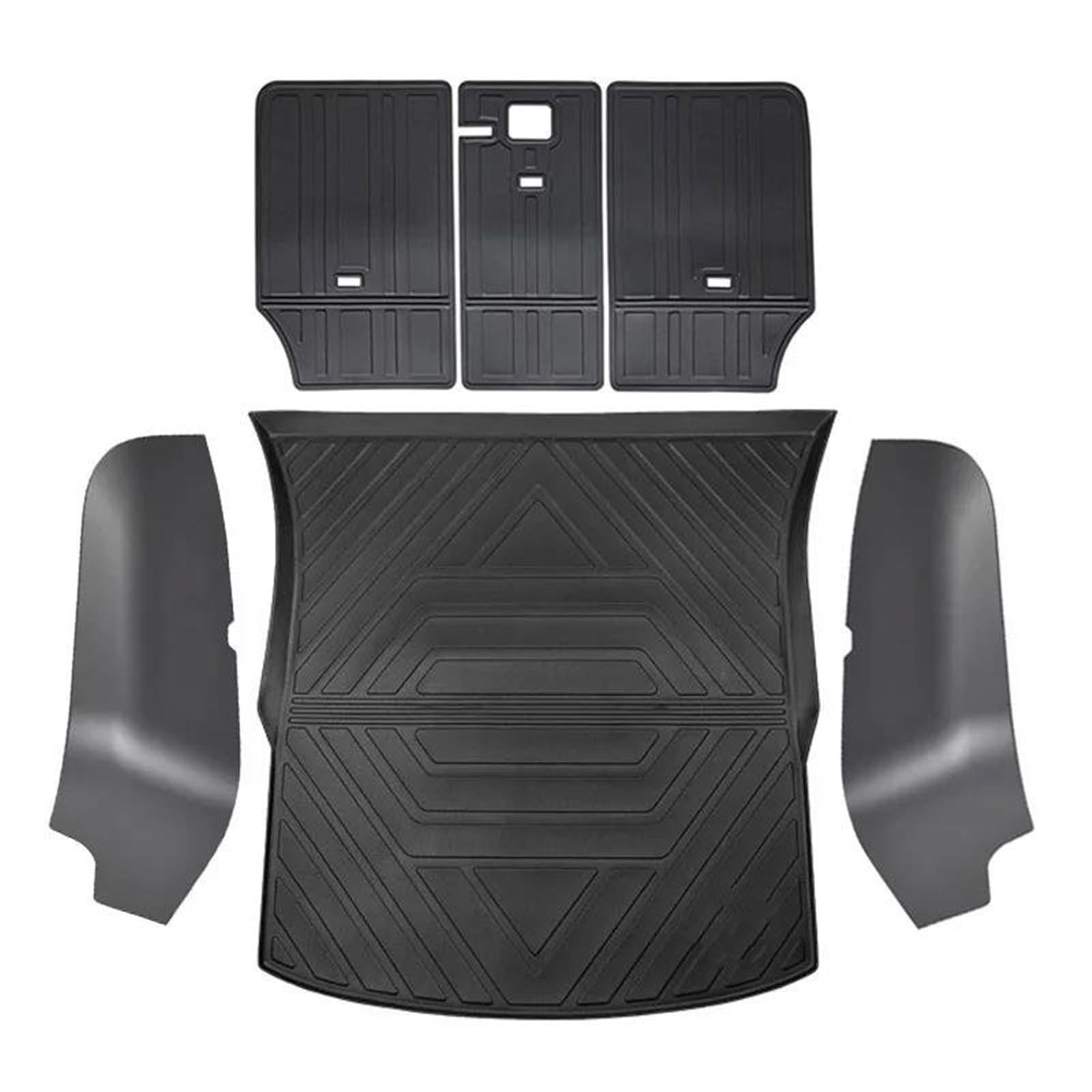 Auto Kofferraummatte Für Tesla Für Modell Für Y Für Plain Für TPE Cargo Liner Sets Kofferraum Matte & Seiten Wand Teppich Schutz & Sitz Zurück Abdeckung Vorne Unteren Kofferraum Teppich(Rear Trunk 3 k von PTLYE