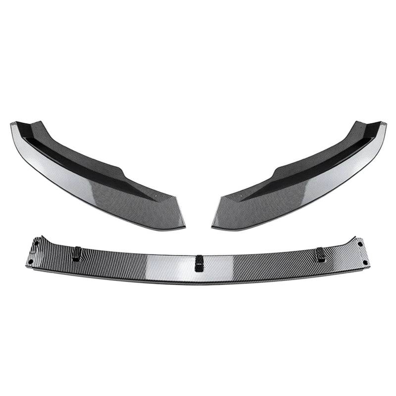 Frontspoilerlippe Spoiler Für VW Für Skoda Für Superb B8 2016 Zu 2019 Auto Vorderen Stoßfänger Lip Spoiler Untere Klinge Splitter Körper Kit ABS Glanz Schwarz Carbon Faser 3X Auto Frontlippe Frontspoi von PTLYE