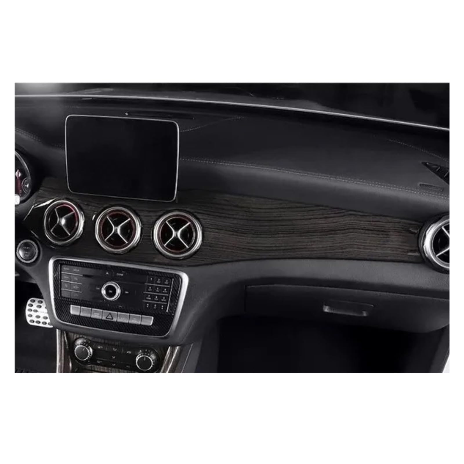 Für Benz Für CLA 250 W117 Für GLA220 Für AMG Für CLA 45Air Outlet Abdeckung Instrument Trim Streifen Zentrale Bedienfeld Instrument Panel Trim Auto Zentrale Abdeckung Trim Aufkleber(Wood Grain 2) von PTLYE