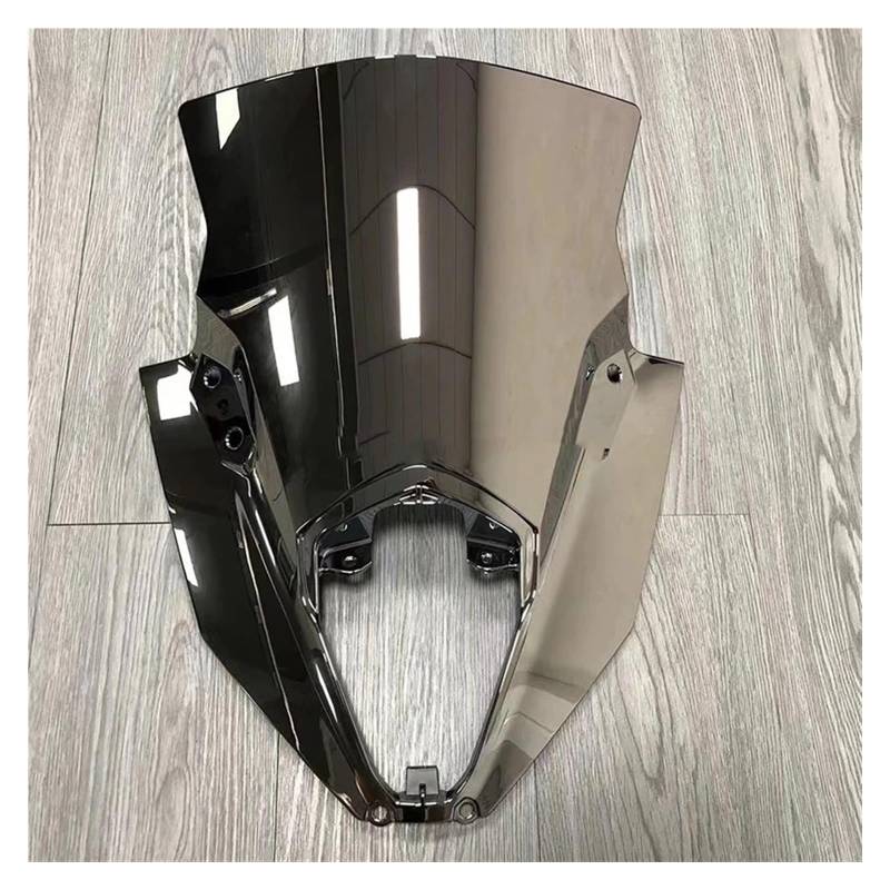 Für Kawasaki Für Ninja 650 EX650 ER-6F ER6F 2020 2021 2022 2023 Windabweiser Schwarz Iridium Motorrad Windschutzscheibe Windschutz Bildschirm Motorrad Frontscheibe Windschild(Chrome) von PTLYE