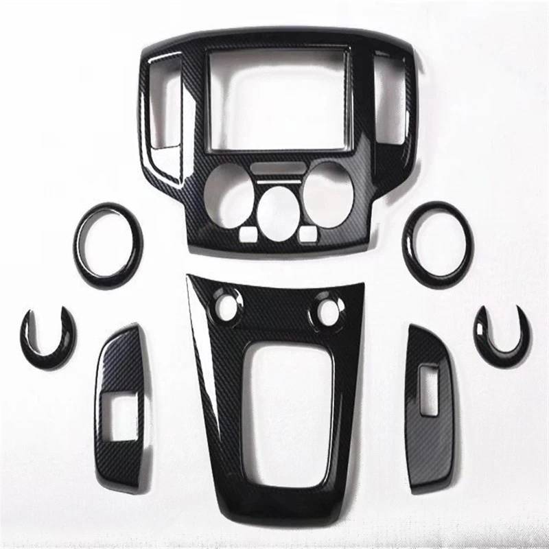 Für Nissan Für NV200 2010-2018 RHD Auto Innen Zubehör Dashboard Zentrale Panle Trim Getriebe Shift Fenster Schalter Air Vent Abdeckung Auto Zentrale Abdeckung Trim Aufkleber(8PCS D) von PTLYE