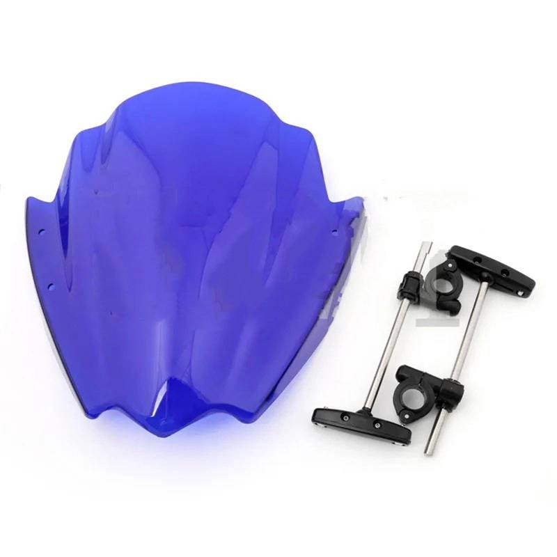 Für Suzuki Für B-King 2008 Für GSR750 Für GSX-S750 2011-2015 Gladius SFV650 Motorrad Windschutzscheibe Windschutz Motorrad Frontscheibe Windschild(Blue) von PTLYE