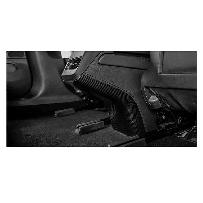 Für Tesla Für Modell Y Für Modell 3 Glänzend ABS Carbon Faser Muster Center Console Dashboard Abdeckung Türschloss Schalter Trim Anzug Kit Auto Zentrale Abdeckung Trim Aufkleber(Rear Anti-Kick Cover) von PTLYE