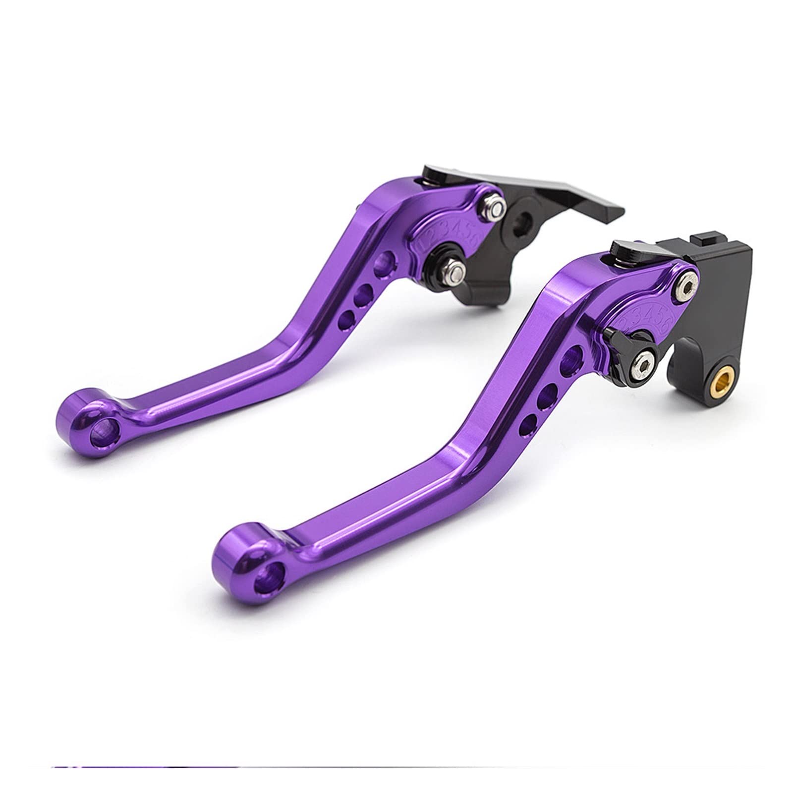 Für Triumph Für Speed Für Triple 1050 2005 2006 CNC Motorrad Einstellbare Bremskupplungshebel Zubehör Motorrad Kupplung BremHebel Brems Kupplungshebel(Purple 147mm) von PTLYE