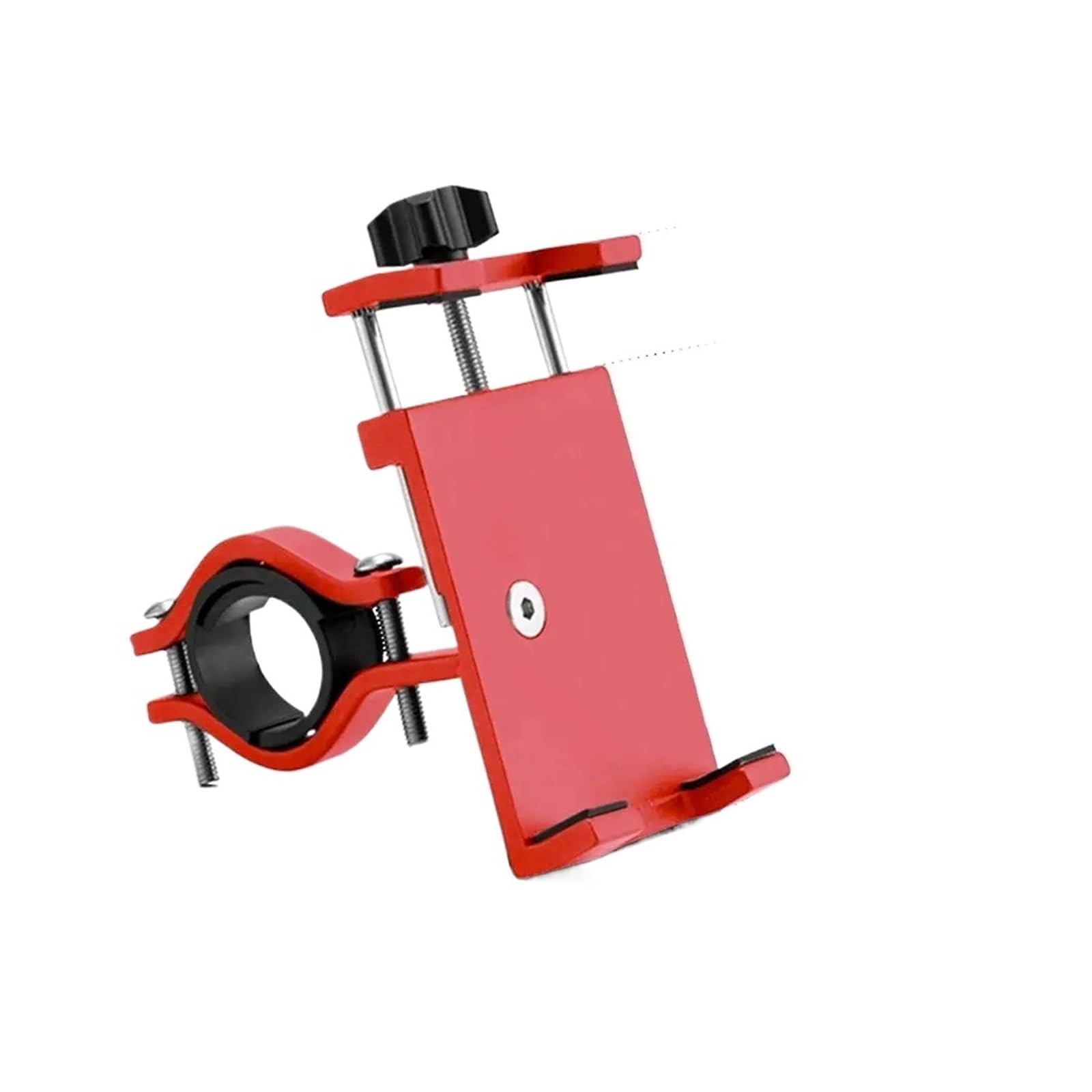 Handyhalterung Fahrrad Telefonhalter Aus Aluminiumlegierung rutschfeste Halterung GPS-Clip Universeller Telefonständer Für Motorrad-Handy Handyhalter Motorrad(Red) von PTLYE