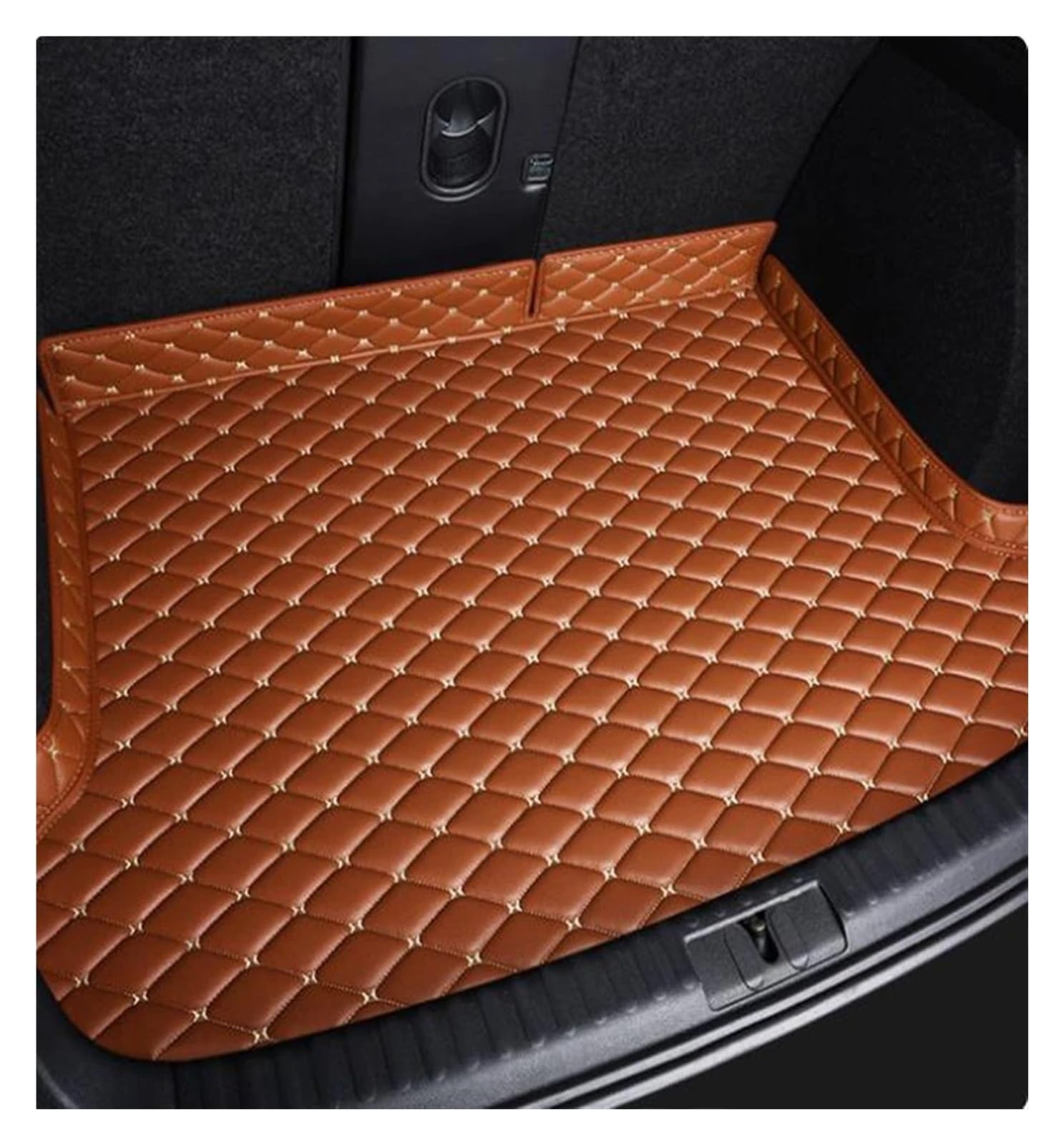 Kofferraummatten Auto Für Benz C Für Class W204 W205 W206 S204 S205 Innen Details Auto Zubehör Teppich PU Leder Car Stamm Matten Kofferraum Schutzmatten(Brown) von PTLYE