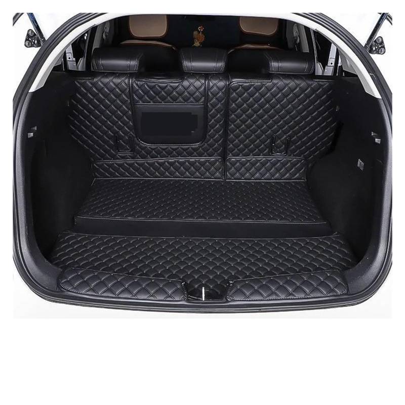 Kofferraummatten Auto Für Haval H3 2024 2025 Zubehör Auto Kofferraum Matte Hinten Stamm Liner Cargo Leder Fach Schutz Zubehör Matten Kofferraum Schutzmatten(A-Black) von PTLYE