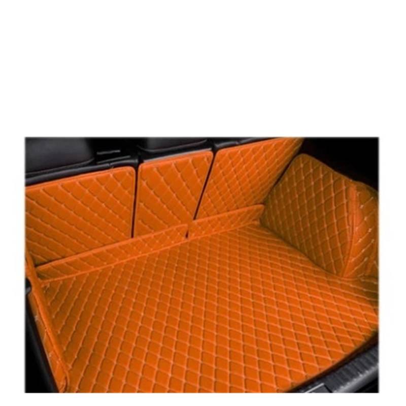 Kofferraummatten Auto Für Hyundai Für Tucson JM 2004 2005 2006 2007 2008 2009 Stamm Boot Mat Liner Pad Fracht Cargo-Liner Leder Kofferraum Matte Kofferraum Schutzmatten(B-Brown) von PTLYE