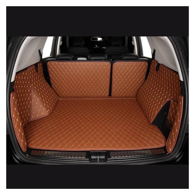 Kofferraummatten Auto Für Infiniti QX60 L51 2022 2023 2024 2025 Auto Cargo-Liner Pads Auto Kofferraum Teppich Auto Stamm Matten Kofferraum Schutzmatten(Brown) von PTLYE