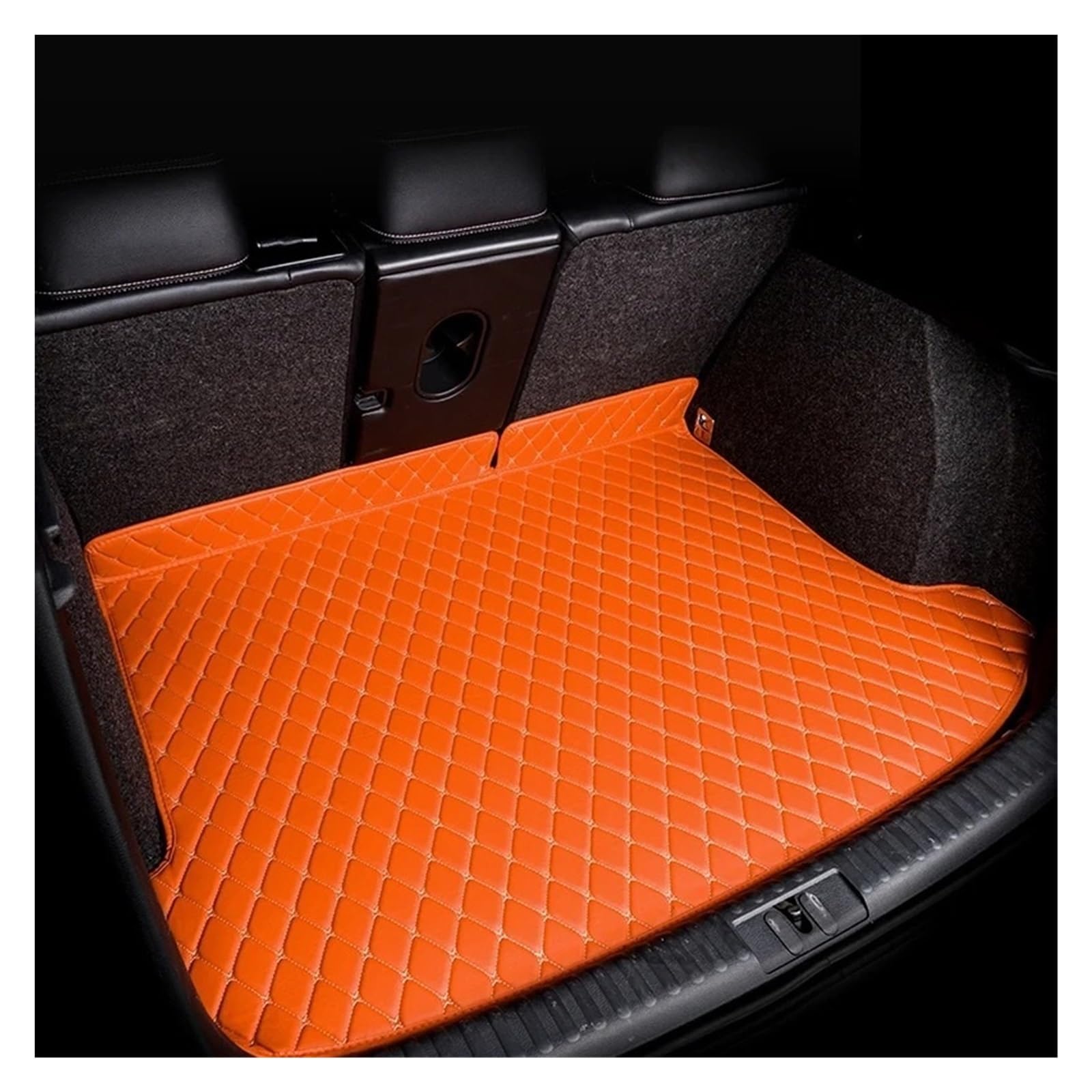 Kofferraummatten Auto Für SEAT Für Alhambra MK2 7N 2011-2020 Cargo-Liner Teppich Innen Teile Zubehör Abdeckung Kofferraum Matte Kofferraum Schutzmatten(B-orange) von PTLYE