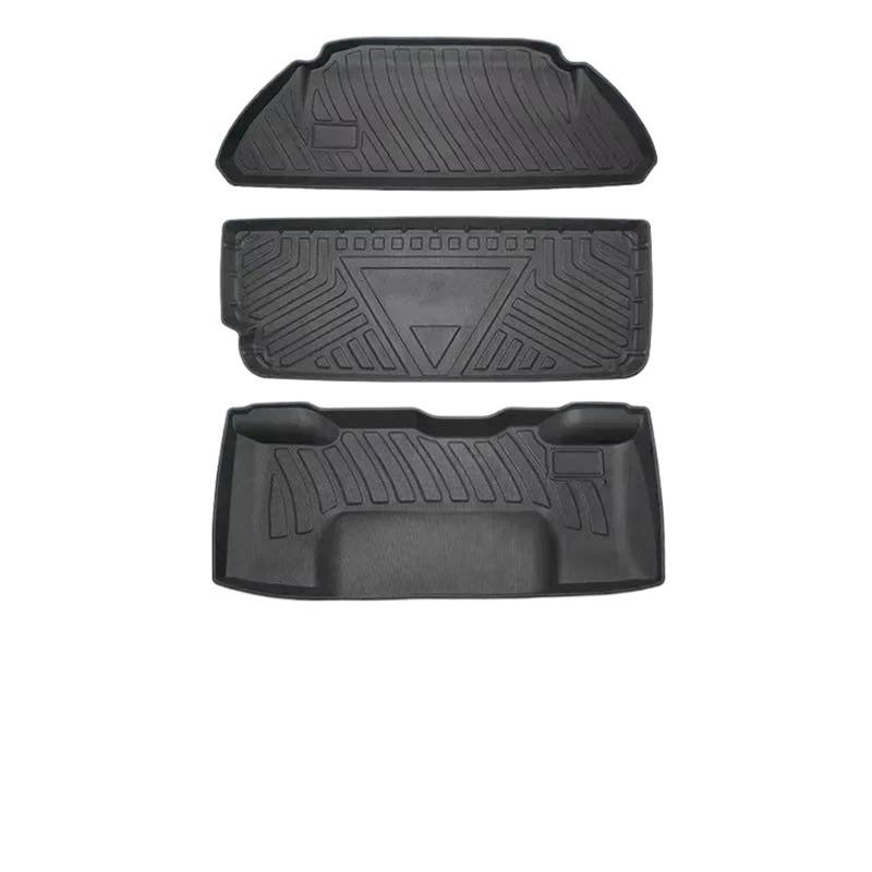 Kofferraummatten Auto Für Tesla Für Model Für X Good Side Surrounding Upgraded Foot Pad TPE Fit Allwetter-Kofferraummatten Kofferraum Schutzmatten(-6-7 seat 16-20) von PTLYE