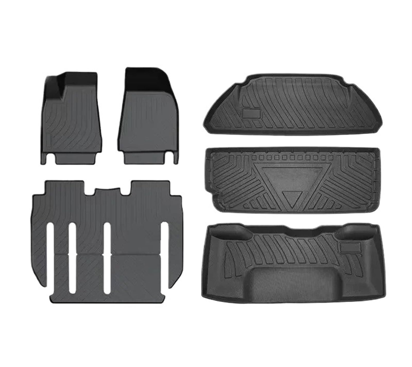 Kofferraummatten Auto Für Tesla Für Model Für X Good Side Surrounding Upgraded Foot Pad TPE Fit Allwetter-Kofferraummatten Kofferraum Schutzmatten(7 seat 16-20 7PCS) von PTLYE