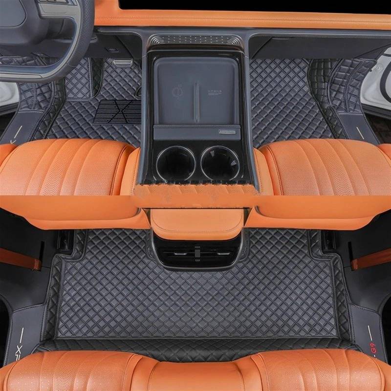 Kofferraummatten Auto Für XPENG G9 2023 2024 Auto Stamm Matten Hinten Für Cargo-Liner Schutz Fußmatten Anti-schmutzig Fußballen Teppich Abdeckung Pads Kofferraum Schutzmatten(Floor Mat Black) von PTLYE