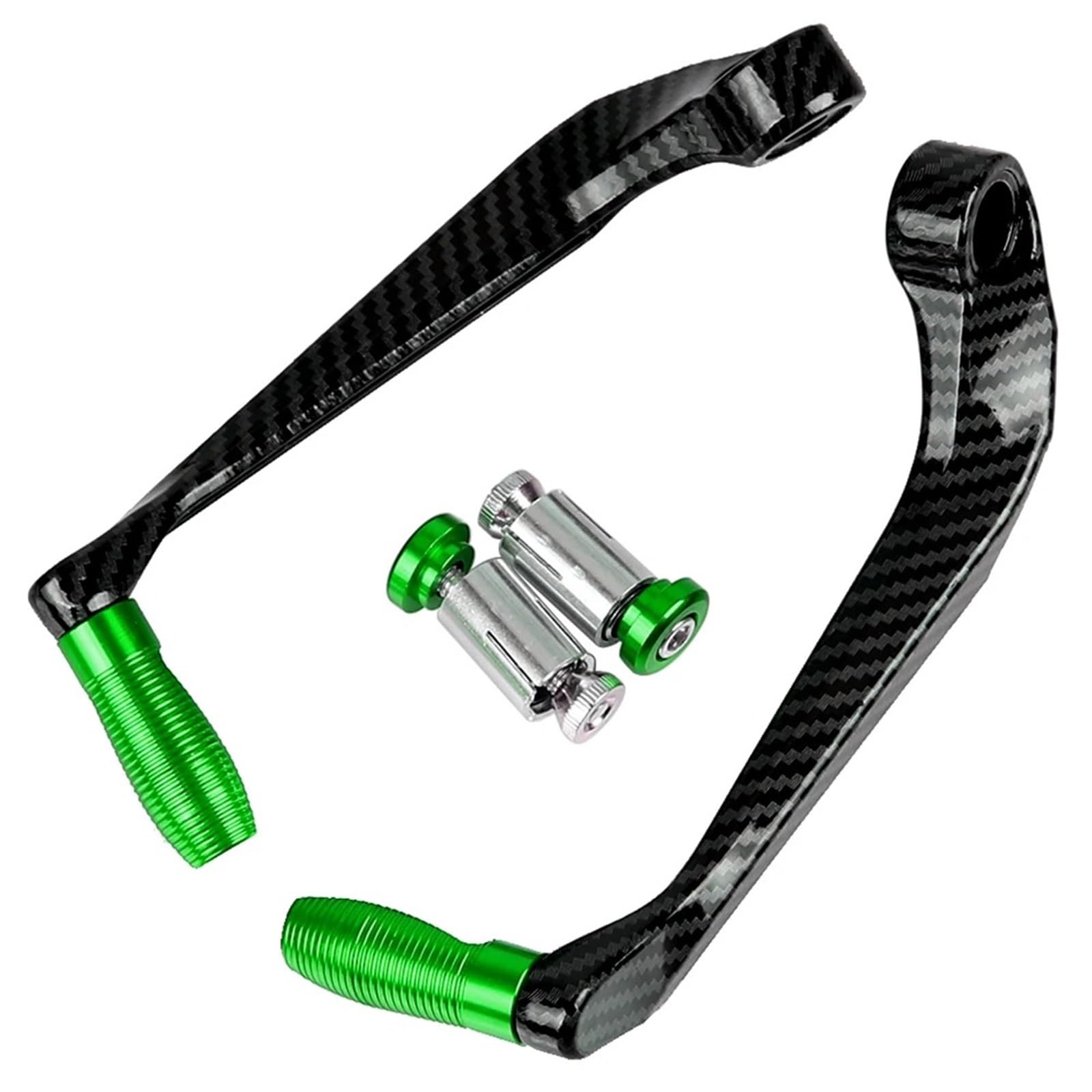 Motorrad-Lenkerhandschützer Universal Motorrad Zubehör 22mm CNC Bremse Kupplung Hebel Lenker Grip Schutz Protector Handprotektoren Motorrad(Green) von PTLYE