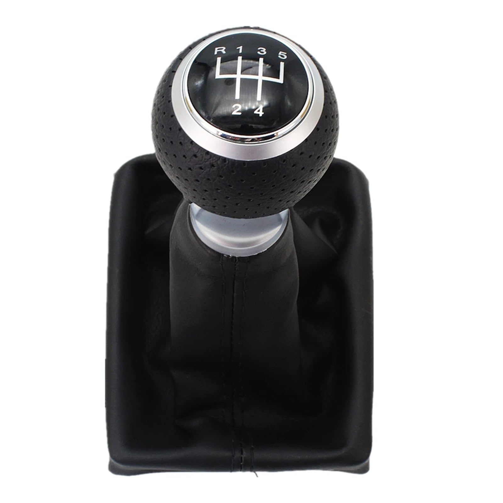 Schaltknauf Für A6 C6 2004 2005 2006 2007 2008 2009 2010 2011 2012 5/6 Gang Schaltknauf Mit PU Lederknopf Gear Shift Knob(5 Speed knob boot1) von PTLYE