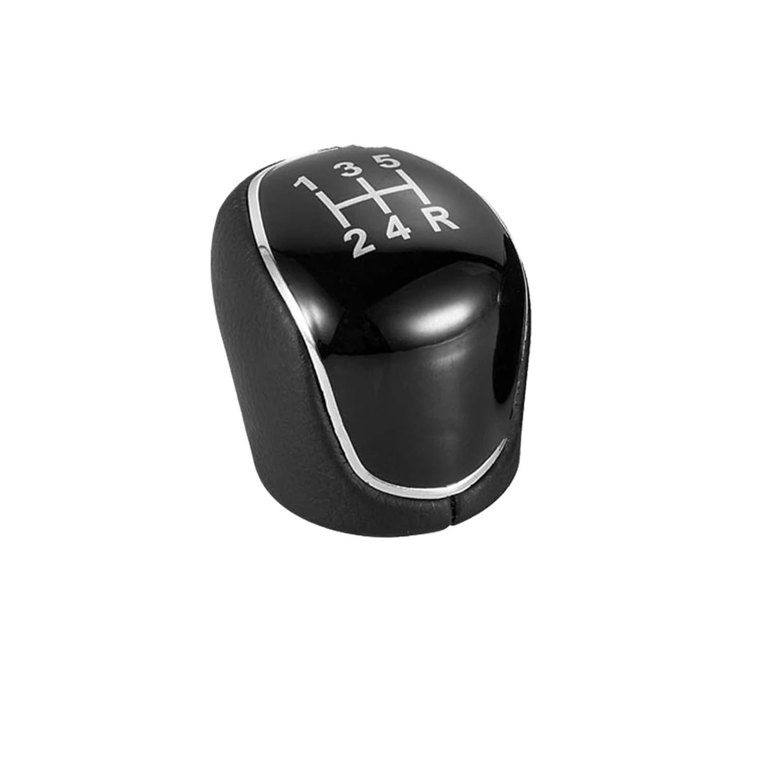 Schaltknauf Für Ford Für S-Max Für C-Max Für Kuga Für Galaxy Für Mondeo4 Autozubehör 5/6 Gang Auto Leder Schaltknauf Gear Shift Knob(Black 5 Speed) von PTLYE