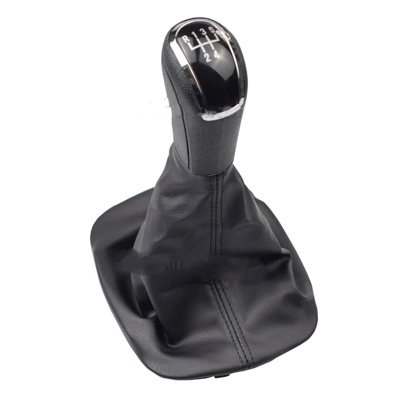 Schaltknauf Für Skoda Für Fabia MK1 1999 2000 2001 2002 2003 2004 2005 2006 2007 2008 Auto-Styling 5 Gang Schalthebel Schaltknauf Ledermanschette Gear Shift Knob von PTLYE