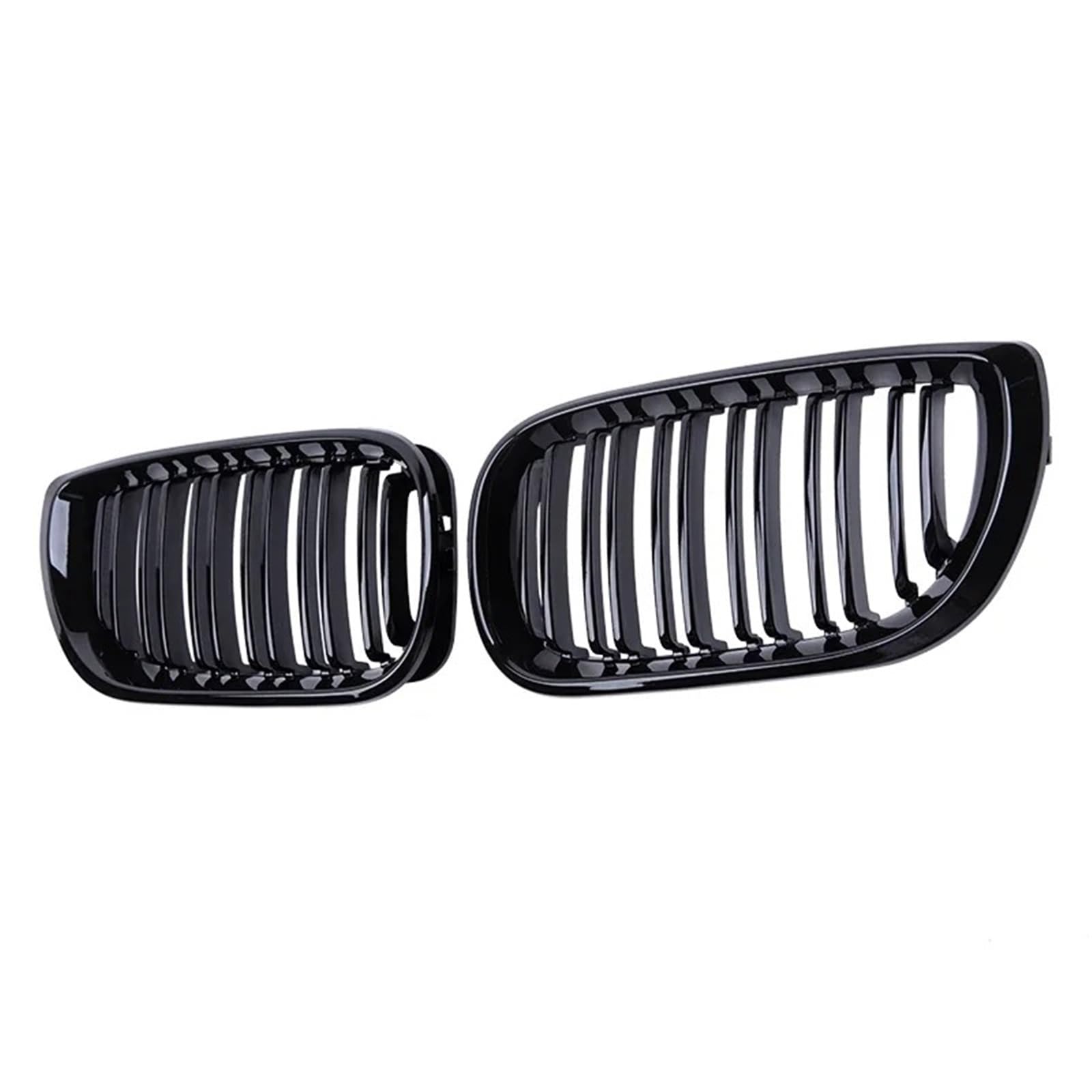 Zentralgrill Vorne Für 3er E46 4-Türer 2002–2005 Auto-Ersatz-Auto-Frontnierengrill Glänzend Schwarz Doppellamellenhaube Racing-Grills Nieren Kühlergrill von PTLYE