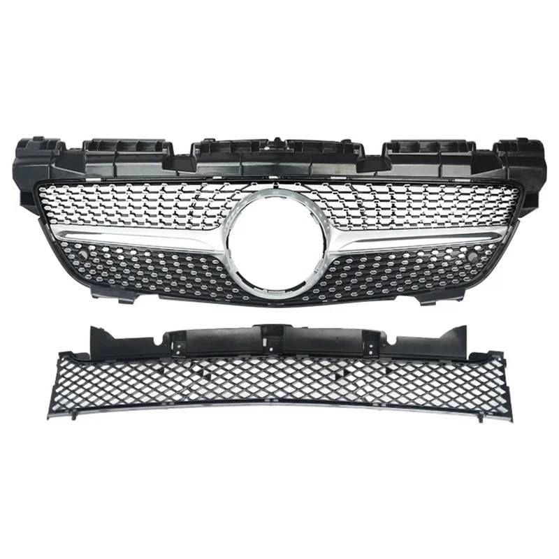 Zentralgrill Vorne Für Benz Für SLK Für Klasse R172 2011-2015 Pre-Facelift Stoßstange Grills Diamant Auto Look Vorne Oberen + Unteren Kühlergrill Nieren Kühlergrill von PTLYE