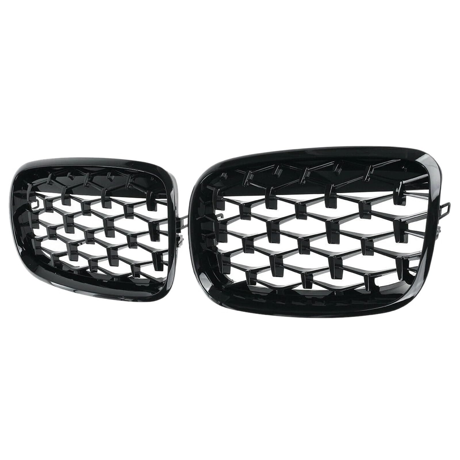 Zentralgrill Vorne Für E70 E71 E72 Für X5 Für X6 2007-2013 Schwarz Auto Diamant Grills Vorne Niere Grill Chrome Mesh Grille Auto Zubehör Nieren Kühlergrill von PTLYE