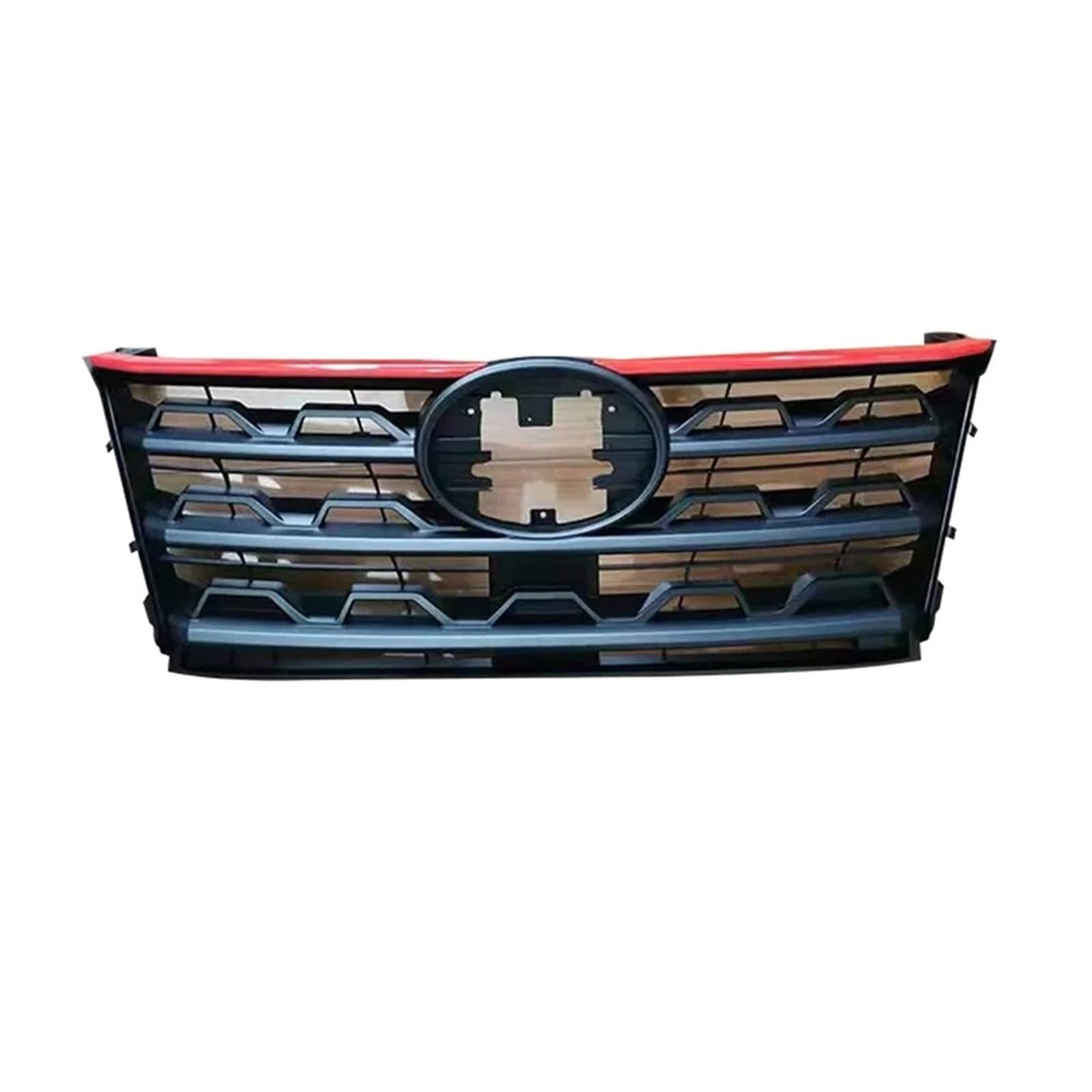 Zentralgrill Vorne Für Fortuner 2023 2024 2025 SUV Abs Grill Grille Mesh Maske Abdeckung Auto Zubehör Vorne Racing Grills Nieren Kühlergrill(Red Black) von PTLYE