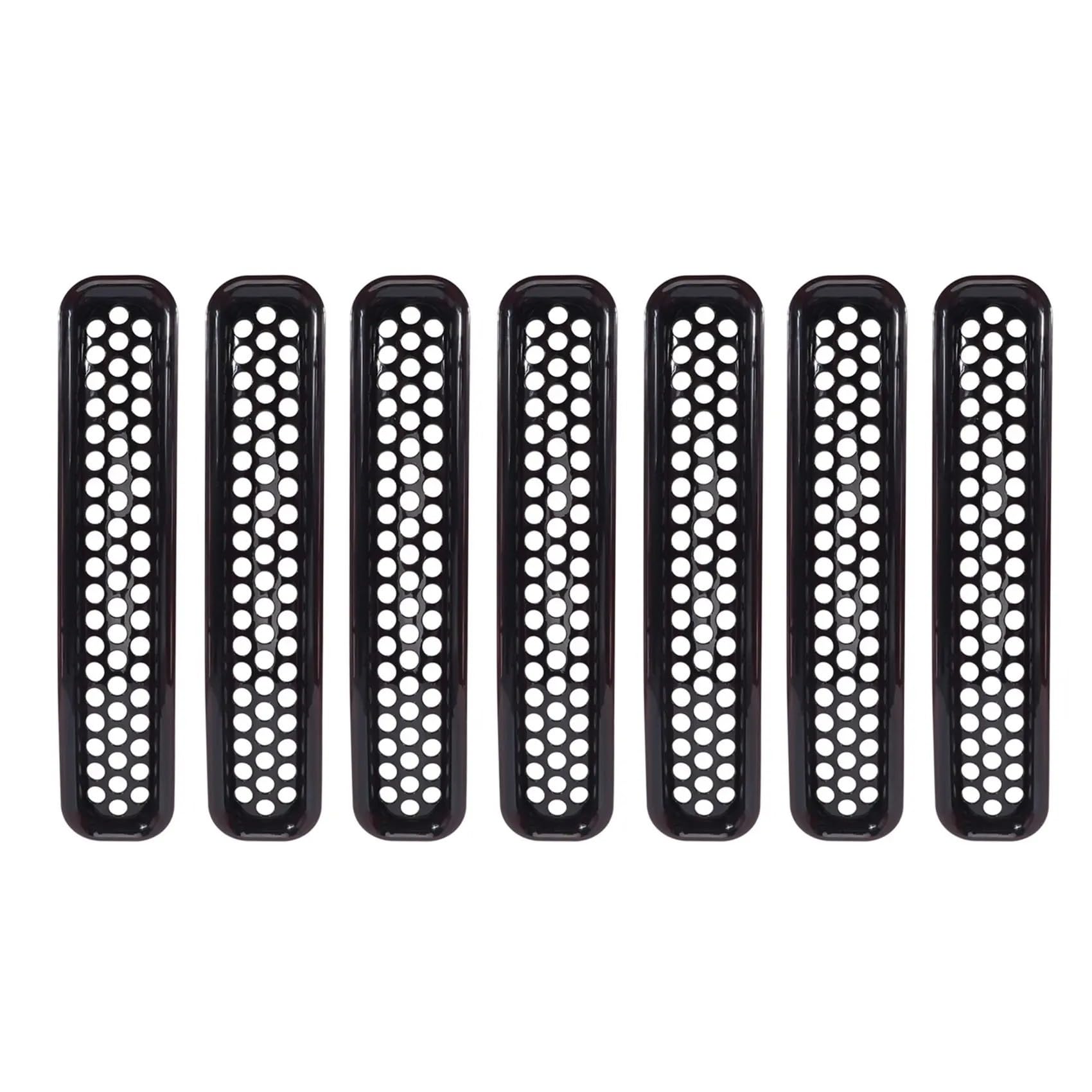 Zentralgrill Vorne Für Jeep Für Wrangler TJ & Für Unlimited 1997-2006 7PCS Honeycomb Mesh Front Grill Einsätze Kit Nieren Kühlergrill von PTLYE