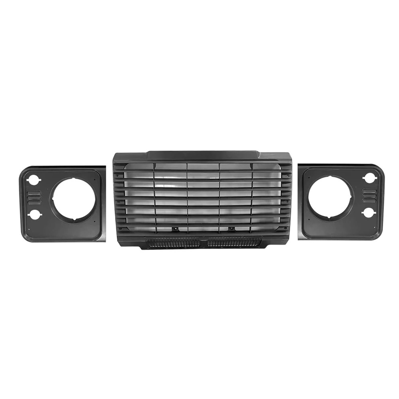 Zentralgrill Vorne Für Land Für Rover Für Defender 90 110 Auto Zubehör Upgrade Stil Grills Auto Vorderen Stoßfänger Grille Für ABS Mesh Grill Nieren Kühlergrill(Style 2 matt Black) von PTLYE