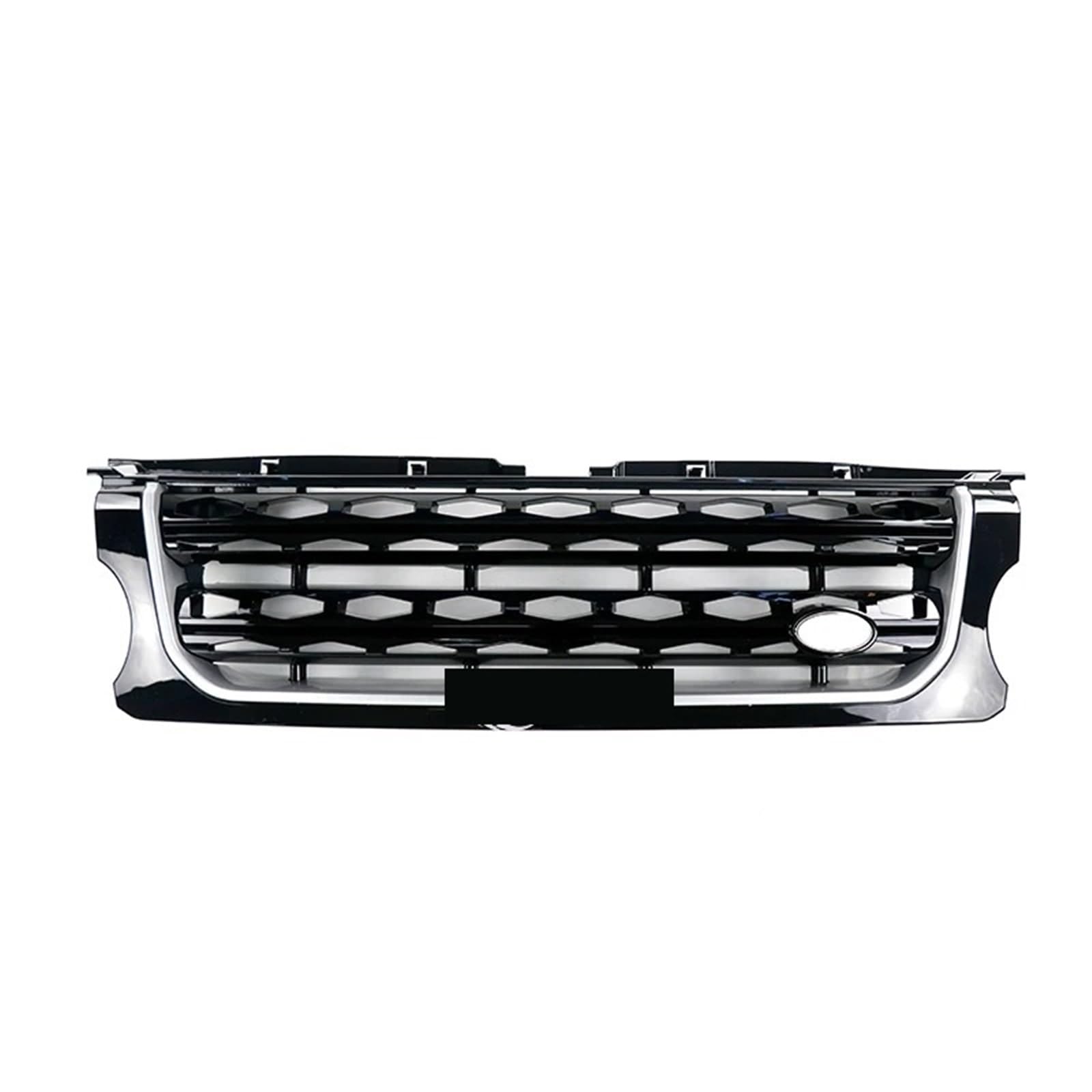 Zentralgrill Vorne Für Land Für Rover Für Discovery 4 LR4 2014 2015 2016 L319 Frontschürze Center Panel Styling Oberen Racing Grills Auto Zubehör Grille Nieren Kühlergrill(Black Bars of Silver) von PTLYE