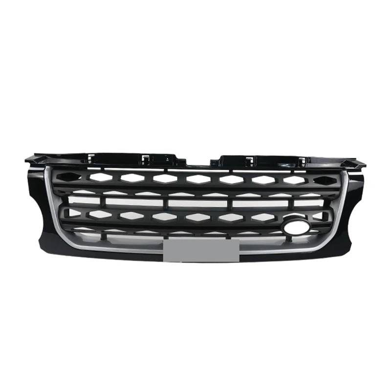 Zentralgrill Vorne Für Land Für Rover Für Discovery 4 LR4 2014 2015 2016 L319 Frontschürze Center Panel Styling Oberen Racing Grills Auto Zubehör Grille Nieren Kühlergrill(Black Frame Gray net) von PTLYE