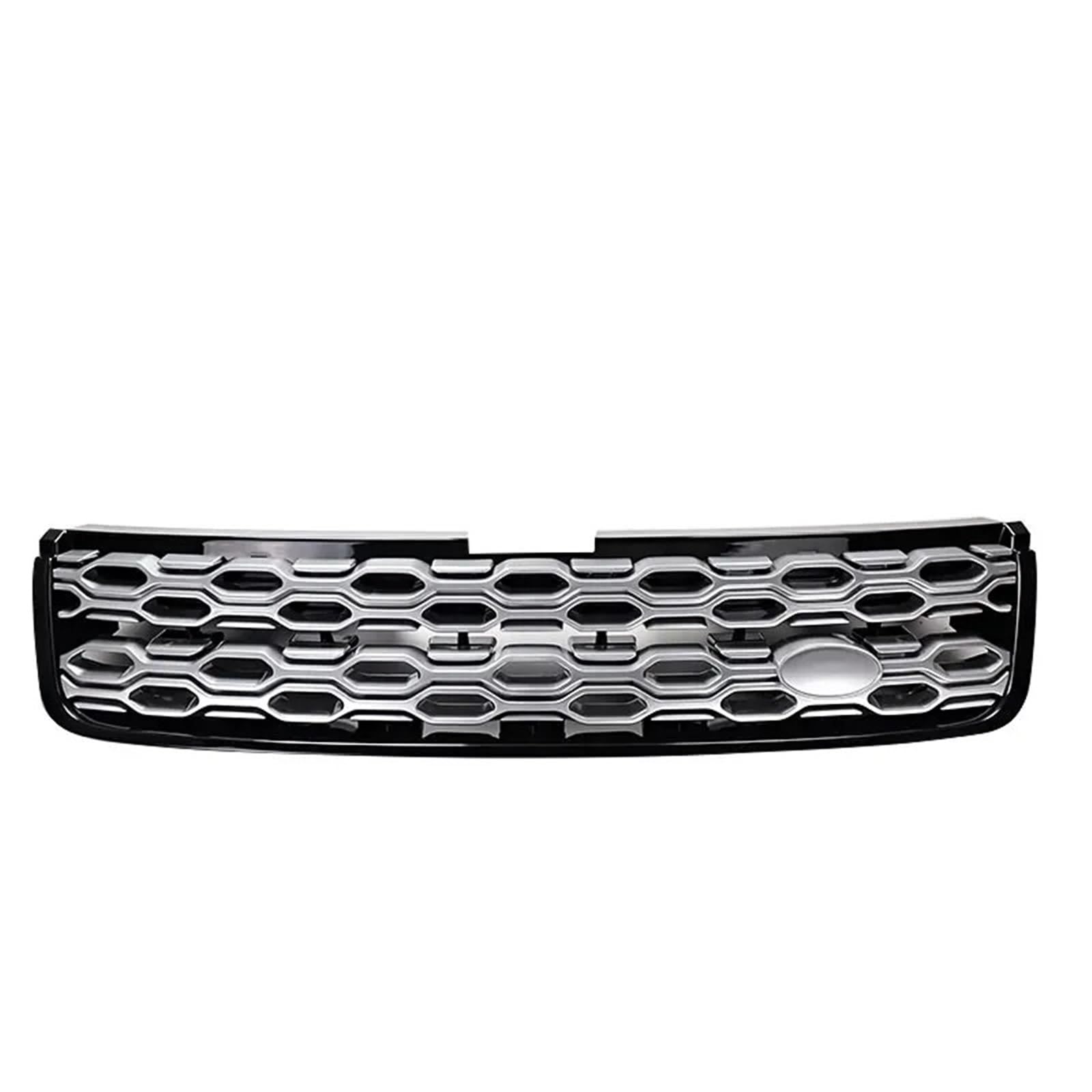 Zentralgrill Vorne Für Land Für Rover Für Entdeckung Für Sport 2020-2023 Mesh Grill Auto Zubehör Racing Grille Frontschürze Grills Nieren Kühlergrill(Black Silver) von PTLYE