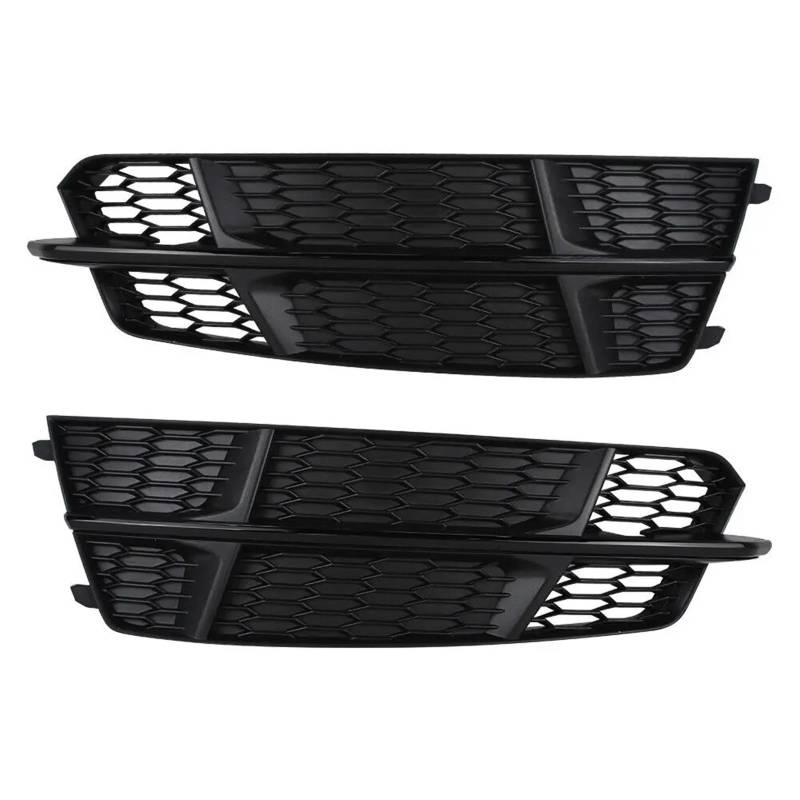 Zentralgrill Vorne Für S6 Für A6 Für S-Linie Für Facelift 2015 2016 2017 2018 Nebel Licht Lünette 4G0807681AN Auto Front Stoßstange Grille Grill Abdeckung Nieren Kühlergrill(Glossy Black) von PTLYE