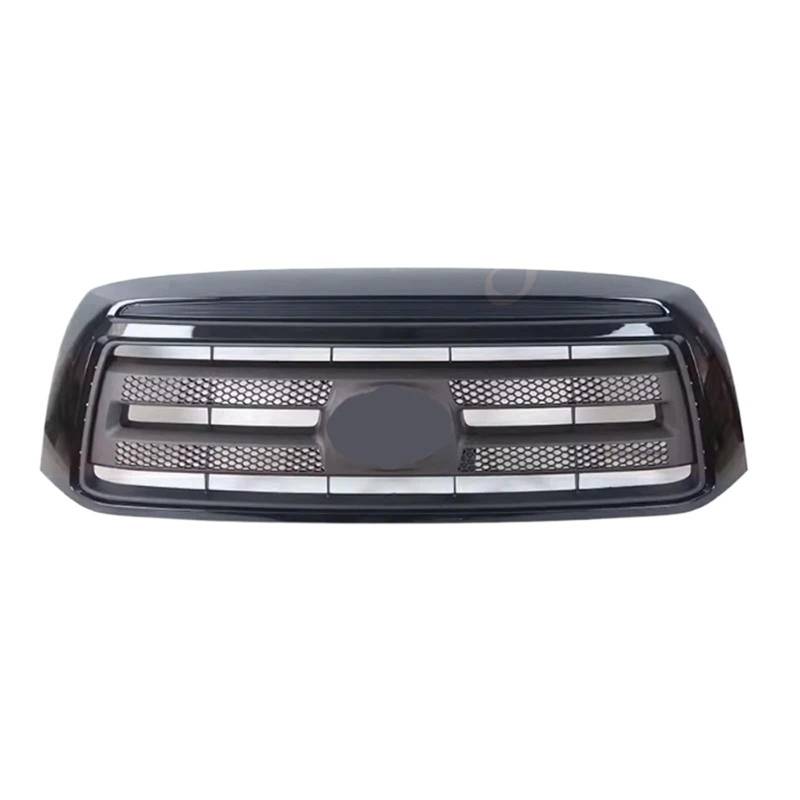 Zentralgrill Vorne Für Toyota Für Tundra 2010-2013 Schwarz ABS Frontschürze Grille Auto Styling Auto Grills Zubehör Frontschürze Grille Fit Nieren Kühlergrill(Black) von PTLYE