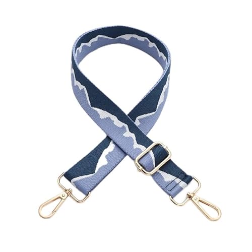 PTNKUIIY Damen Bunter Schultergurt 3.8cm breit 75-145cm Verstellbarer Schulterriemen Tragegurt mit Karabiner Umhängetasche Gurte für Damen und Herren,Mädchen DIY Zubehör für Tasche,Blau von PTNKUIIY