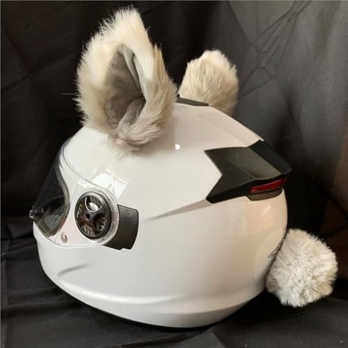 PTNKUIIY Motorrad Helm-Ohren,Helm-Accessoires Katzenohren für Helm Niedlich Motorrad Katzenohren Dekoration Ski-Ohren Plüsch Katzenohrform Helm Dekoration für Skihelm, Motorradhelm, Fahrradhelm von PTNKUIIY