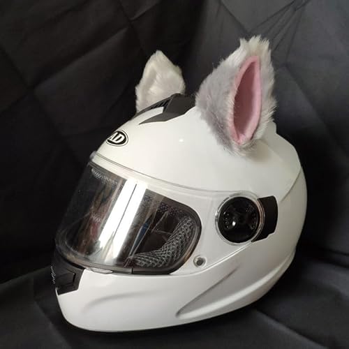 PTNKUIIY Motorrad Helm-Ohren,Helm-Accessoires Katzenohren für Helm Niedlich Motorrad Katzenohren Dekoration Ski-Ohren Plüsch Katzenohrform Helm Dekoration für Skihelm, Motorradhelm, Fahrradhelm von PTNKUIIY