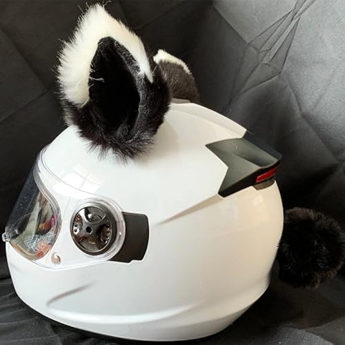 PTNKUIIY Motorrad Helm-Ohren,Helm-Accessoires Katzenohren für Helm Niedlich Motorrad Katzenohren Dekoration Ski-Ohren Plüsch Katzenohrform Helm Dekoration für Skihelm, Motorradhelm, Fahrradhelm von PTNKUIIY