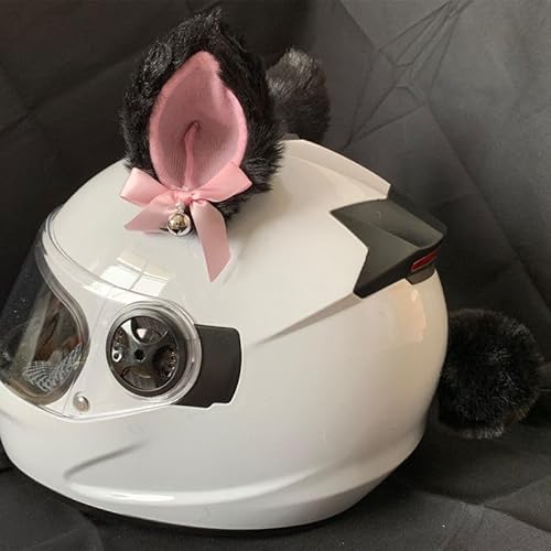 PTNKUIIY Motorrad Helm-Ohren,Helm-Accessoires Katzenohren für Helm Niedlich Motorrad Katzenohren Dekoration Ski-Ohren Plüsch Katzenohrform Helm Dekoration für Skihelm, Motorradhelm, Fahrradhelm von PTNKUIIY