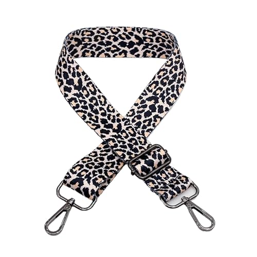 PTNKUIIY Verstellbar Schulterriemen für Taschen, 80-140cm Taschengurt Breit Schultergurt mit Karabiner Leopard Muster Umhängegurt Herren Ersatzriemen Schultergurt für Taschen Handtaschen Damen Herren von PTNKUIIY