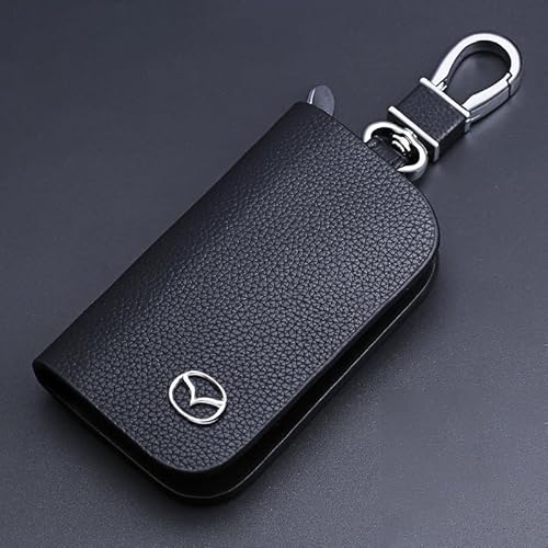 Autoschlüssel Hülle für Mazda 3 CX4 CX50 CX30 Atez, Staubdicht Gute Qualität Autoschlüsselgehäuse, Verschleißfest Auto Schlüssel Schutzhülle Schlüsselbox Cover,A Black von PUBIBD