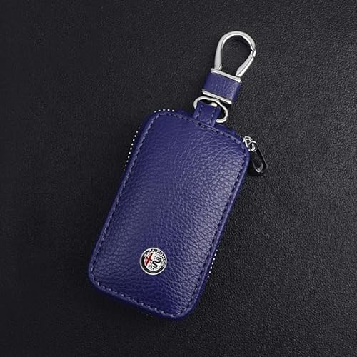 Autoschlüssel Hülle für lfa Romeo Stelvio Giulia 2022, Staubdicht Gute Qualität Autoschlüsselgehäuse, Verschleißfest Auto Schlüssel Schutzhülle Schlüsselbox Cover,A Blue von PUBIBD