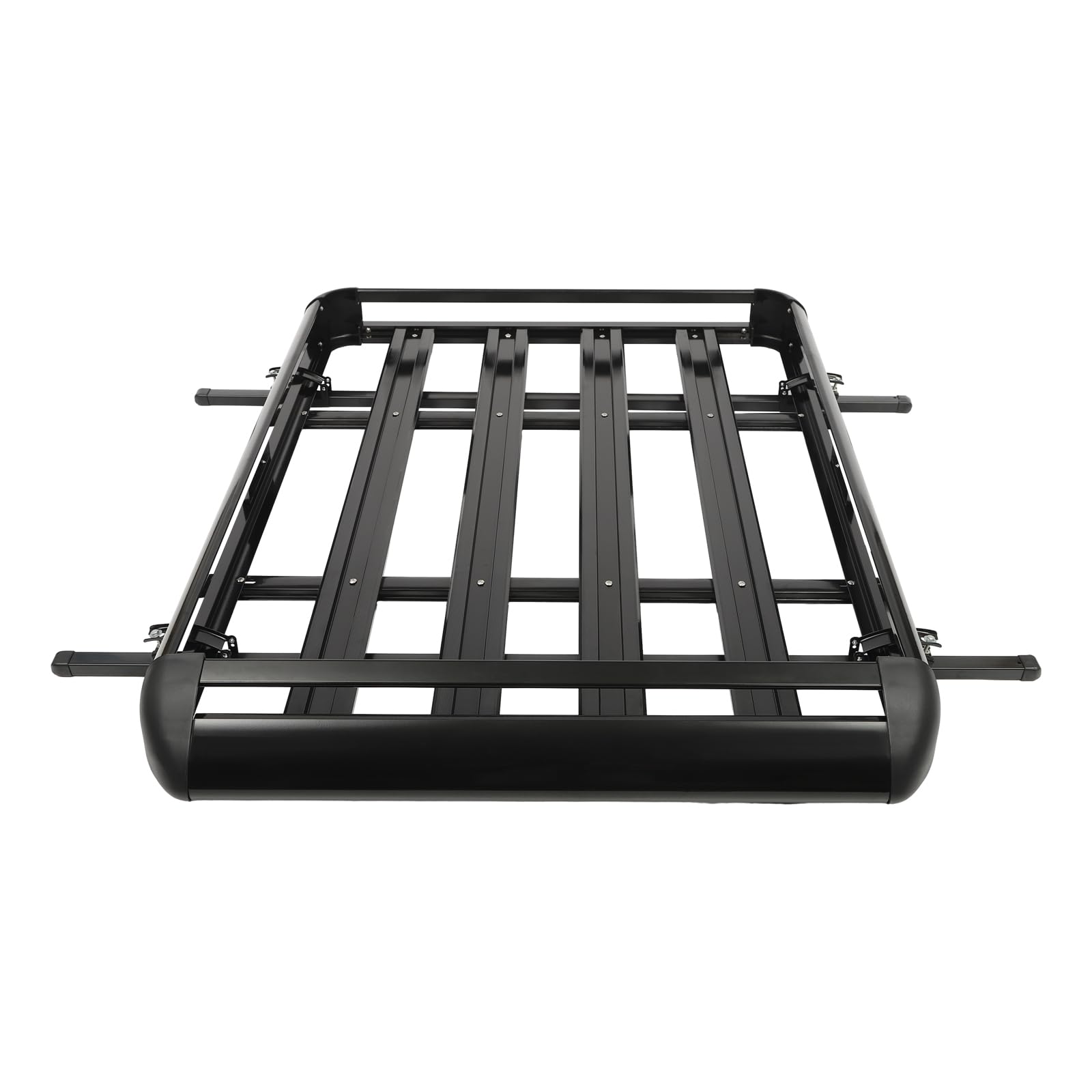 PUDLOR Universal Dachgepäckträger, Aluminium Dachgepäckträger Dachgepäckträger und Kofferraum 160cm Schwarz Dachkorbgepäckträger 150lb Aluminium Korbgepäckträger von PUDLOR